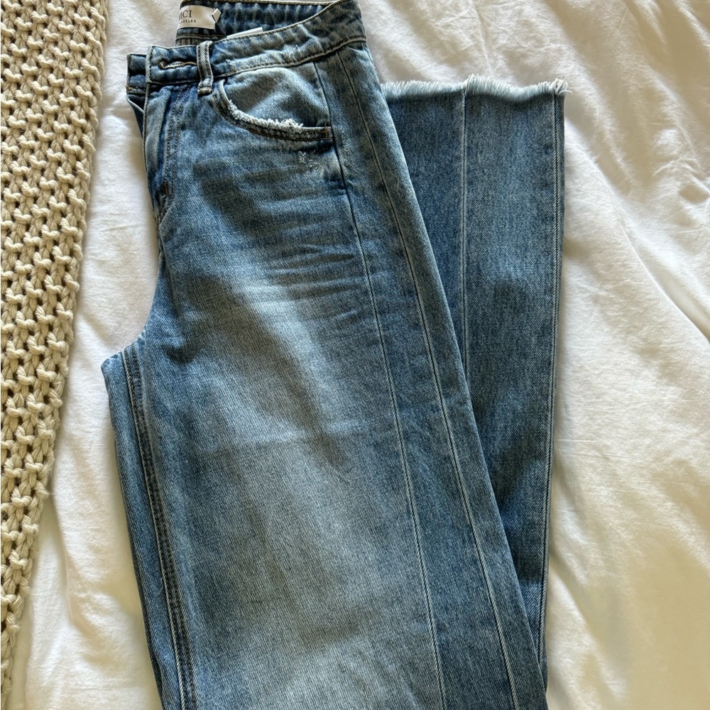 VICI Socialite Wide Leg Side Seam Jeans